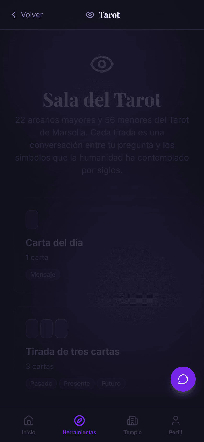 Contemplo, pantalla 3